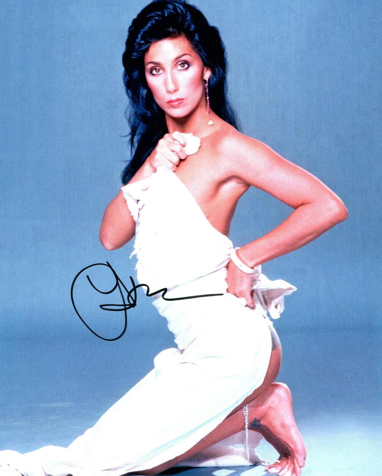 Original Signed Photo Poster painting of Cher 10x8 + COA