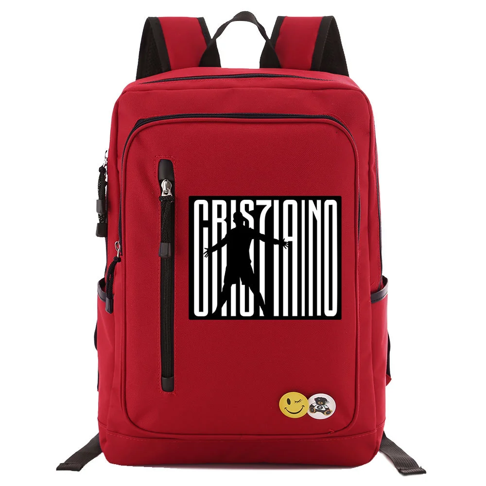 Get Ready for School with the Cristiano Ronaldo Square Backpack - Perfect for Protecting Your Laptop!