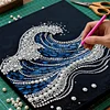 DIY Pearl Painting Waves for Home Wall Decor with Frame(30*30cm)