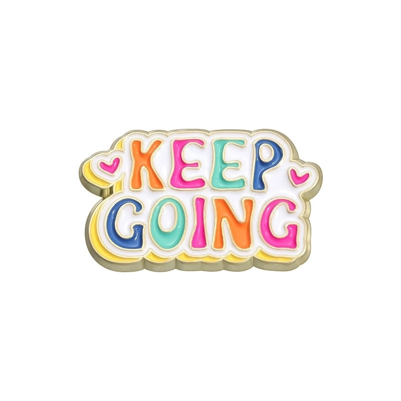 Cartoon Style Pin Letter Alloy Stoving Varnish Unisex Brooches