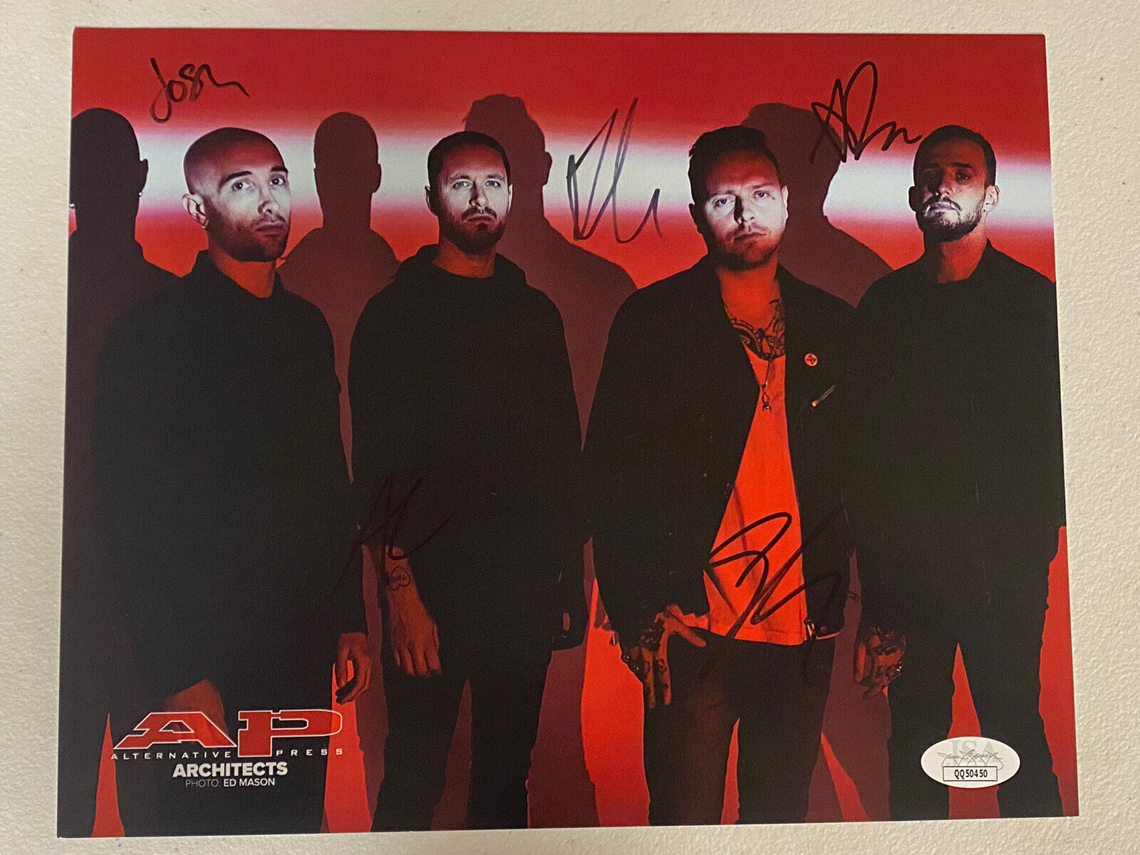 ARCHITECTS BAND AUTOGRAPHED SIGNED 8X10 Photo Poster painting JSA COA # QQ50450