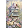 (45*75cm)Flower Birdhouse - Full Square Drill Diamond Painting