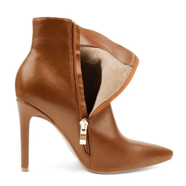Boots Specials 100mm Women's High Heels Pointed Toe Zipper Boots-vocosishoes