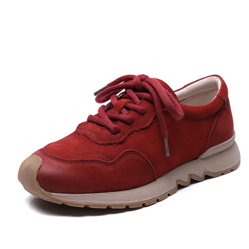 Yyvonne Layer Cowhick Retro Thick-Soled Casual Shoes Women 2025 Spring Festival New Port Style Forrest Shoes Flat Women's Shoes