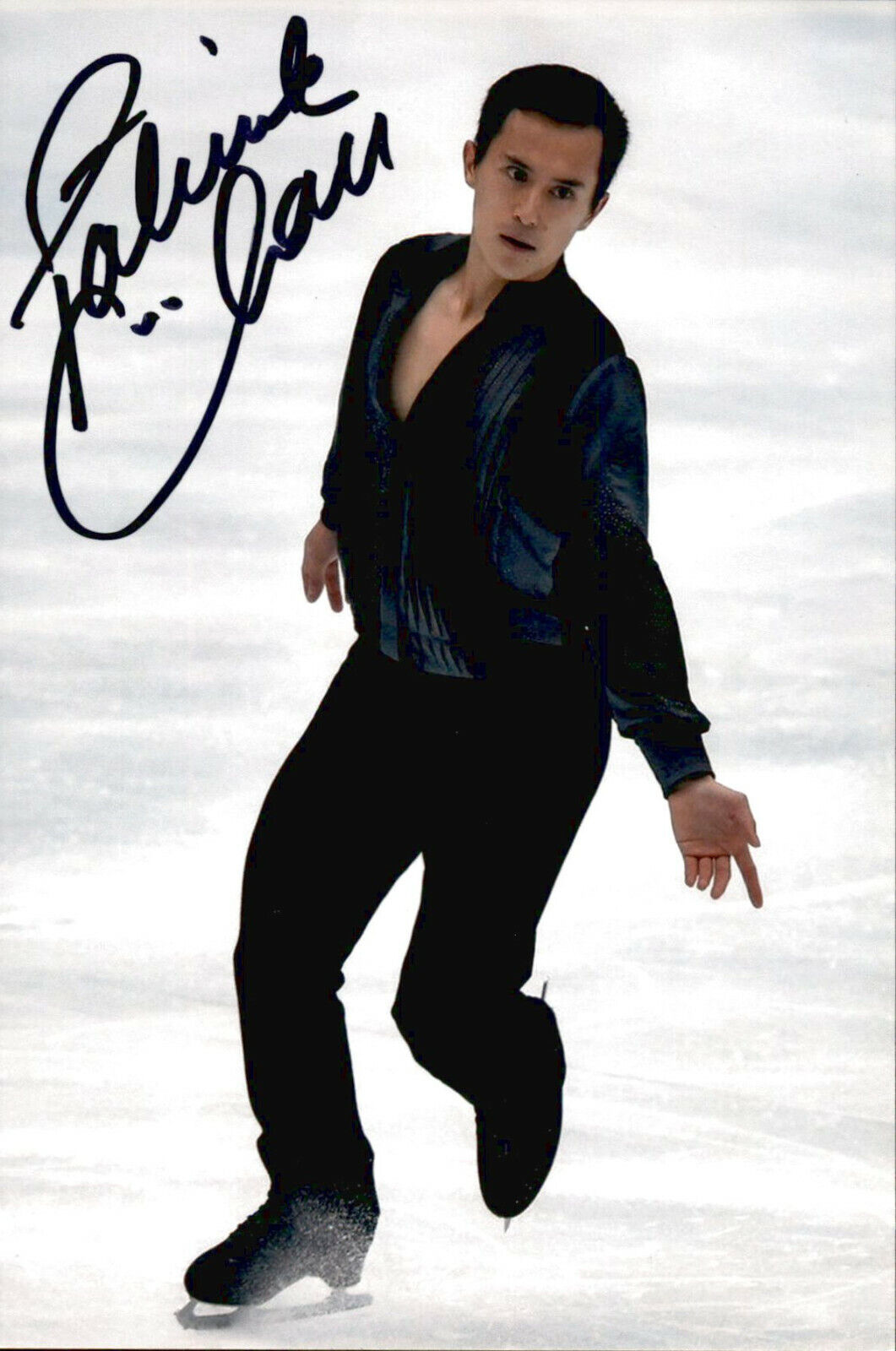 Patrick Chan SIGNED 4x6 Photo Poster painting Figure Skating SOCHI OLYMPICS SILVER MEDALIST