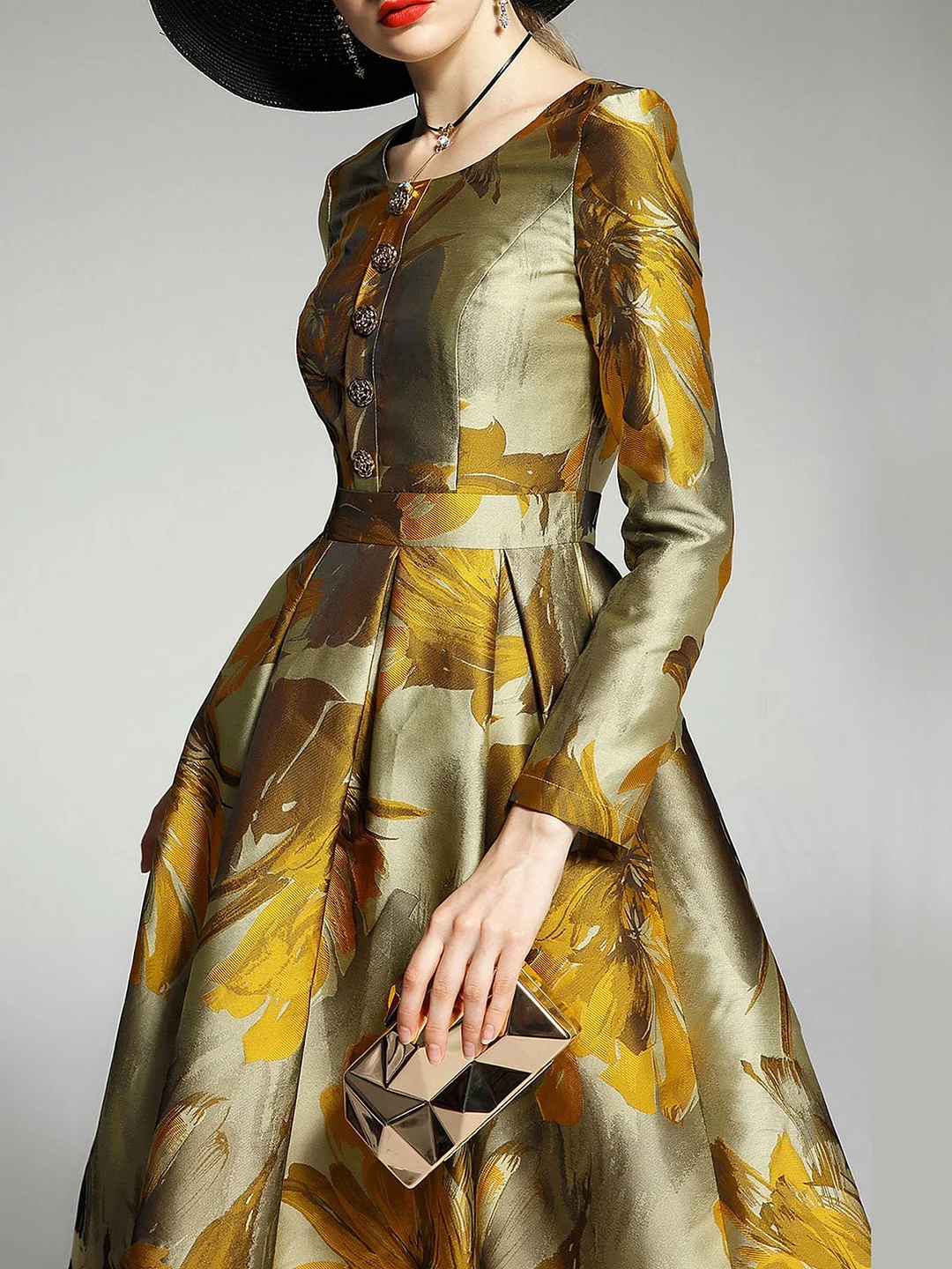 A-Line Cocktail Elegant Prom Party loral Maxi Dress