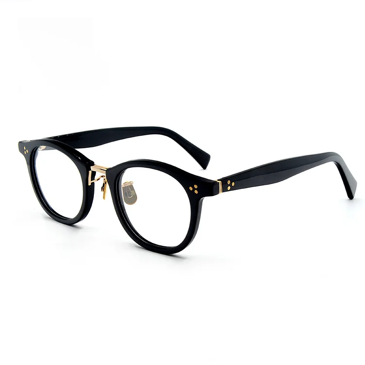 Japanese 566 Brand Original Acetate Round Glasses Frames Men  Eyeglasses Handmade Designer Women Tortoise Eyewear