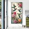 Diamond Painting-DIY Full Round Drill Hummingbird and Flower(70*40 CM)