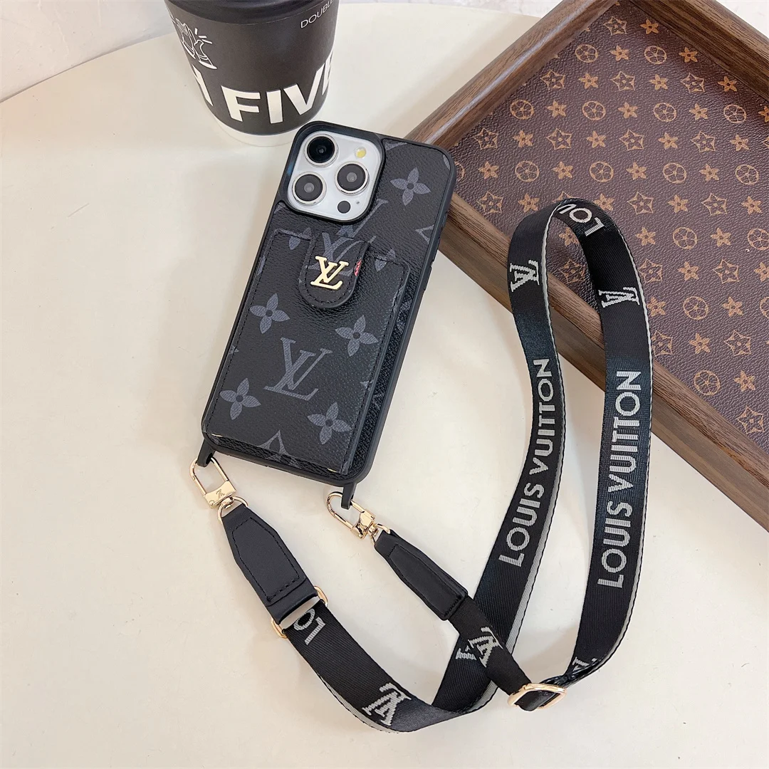 LV & Gucci LV Elegant Canvas Leather Card Holder Gucci Ophidia GG Crossbody Apple iPhone Case ProCaseMall