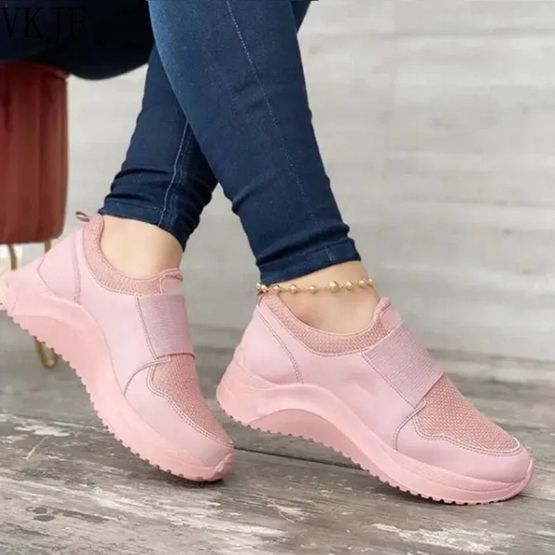 Women Sneakers Platform 2021 Summer Women's Vulcanized Shoes Solid Color Casual Female Flats Sneaker Mesh Ladies Sports Shoes