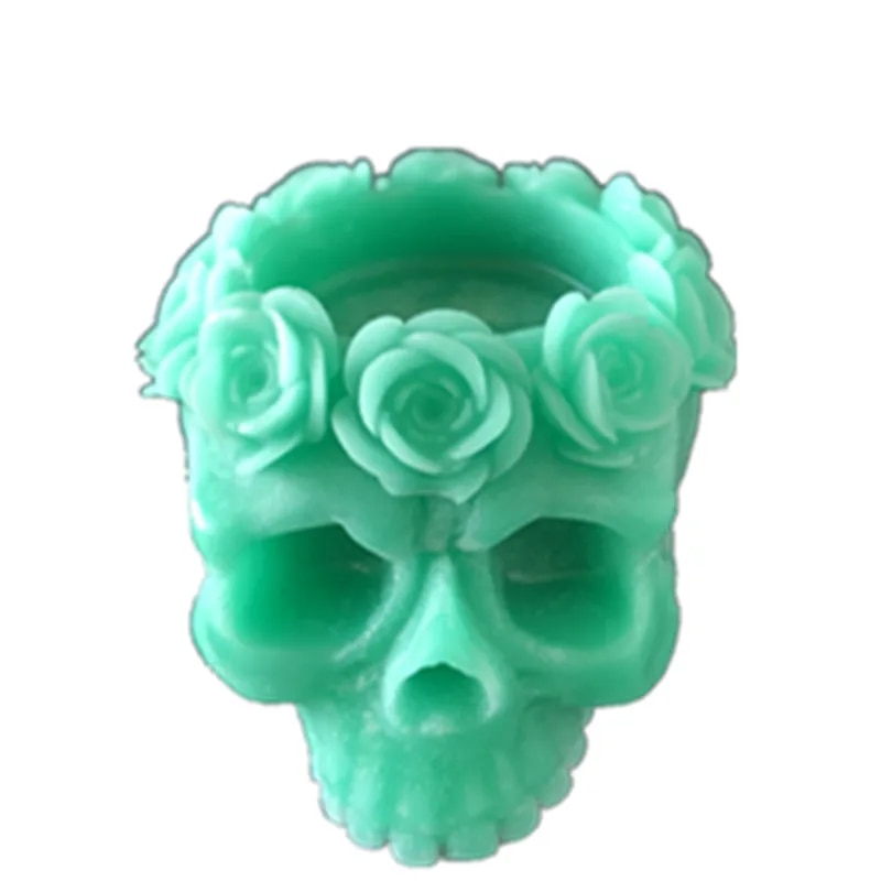 3D Handmade Soap Mould Silica Gel Skull Resin Craft Art Making Tool Cake Baking Silicone Candle Making Mold