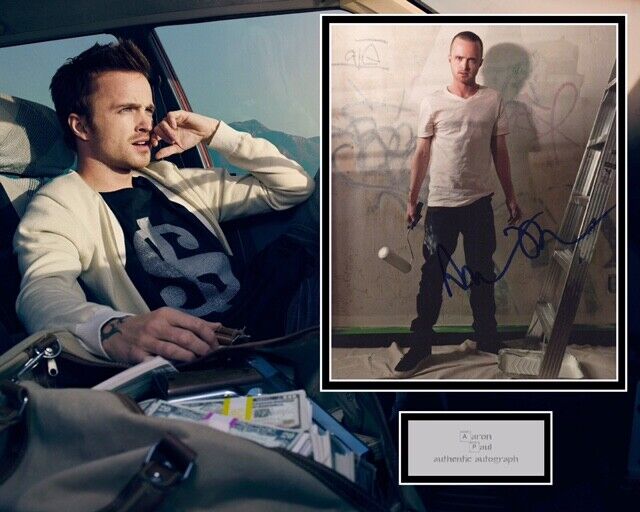 AARON PAUL SIGNED BREAKING BAD Photo Poster painting MOUNT UACC REG 242 (2)