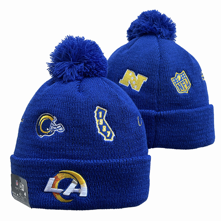 Los Angeles Rams Cuffed Knit Hat with Pom mysite