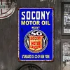 Huile moteur Socony - Panneaux en &eacute;tain m&eacute;tallique(20*30cm/30*40cm) - Garage
