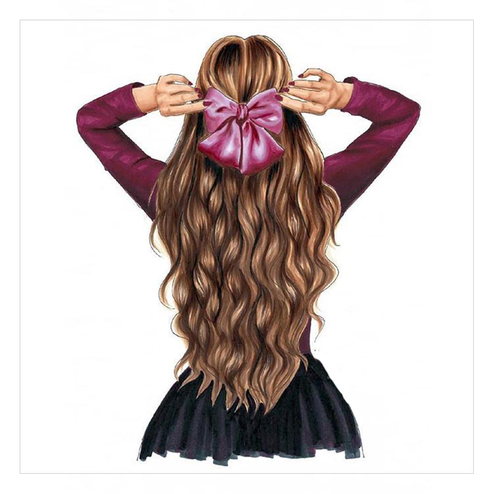 

30*30CM-Girl-Round Drill Diamond Painting, 501 Original