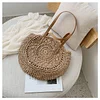 Hollow Flower Round Straw Bag
