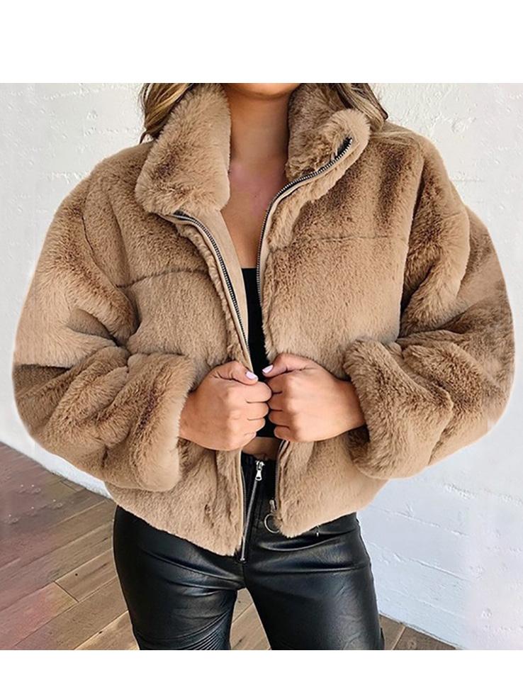 Women Half Sleeve V-neck Solid Color Dress