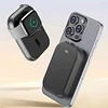 3-in-1 Magnetic Wireless Charger 5,000mAh Magnetic Wireless Power Bank PD20W Fast Charge Magsafe Rechargeable Phone Earphone Watch