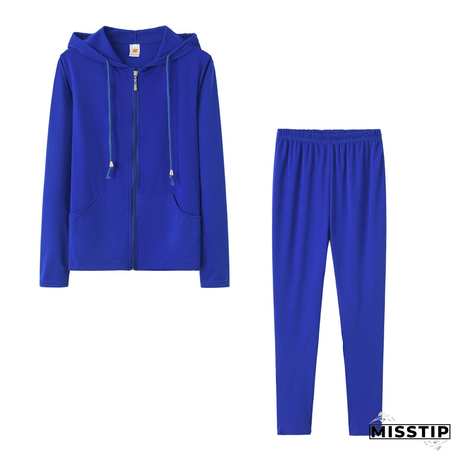 Spring Sexy Casual Solid Color Hooded Two Piece Tracksuit