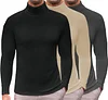 Ekouaer Men's Turtleneck Long Sleeve Turtle Neck Shirts Basic Lightweight Undershirt Thermal Pullover Sweater S-XXL