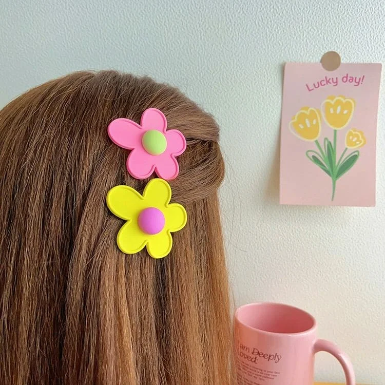 Cute Flower Abstract Hair Clips