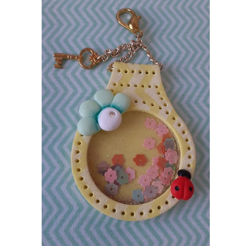Round Stitched Keychain Dies Scrapbooking Stencil Template for DIY Embossing Paper Photo Album Greeting Gift Card Cut Die New