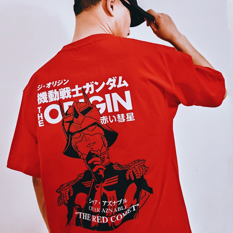 Pure Cotton Mobile Suit Gundam "The Red Comet" T-shirt  weebmemes