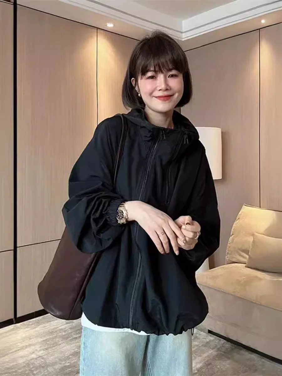 Toloer Charge Coat Female Thin Spring And Summer 2024 New Korean Version Loose Temperament Senior Sense Small Jacket-Outfit Ideas