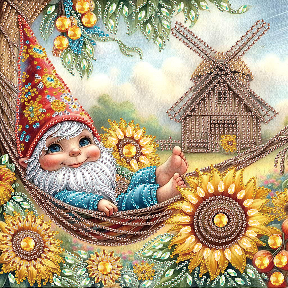 Summer Goblin 30*30cm(canvas) special shaped drill diamond painting
