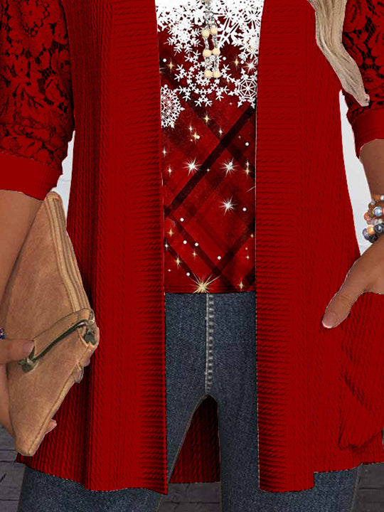 Women Half Sleeve V-neck Solid Color Dress