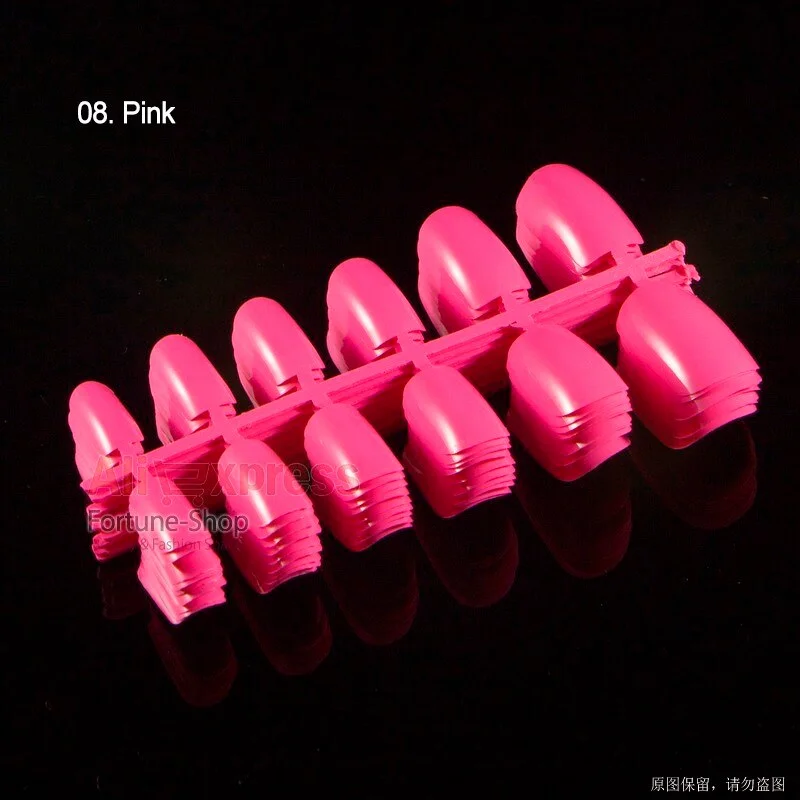 120pcs/pack 20 Colors Full Cover Nail Tips Short Design Fake Nails Square Faux Ongles Acrylic Frenc False Nails Art Tips Tools-Nail Inspo