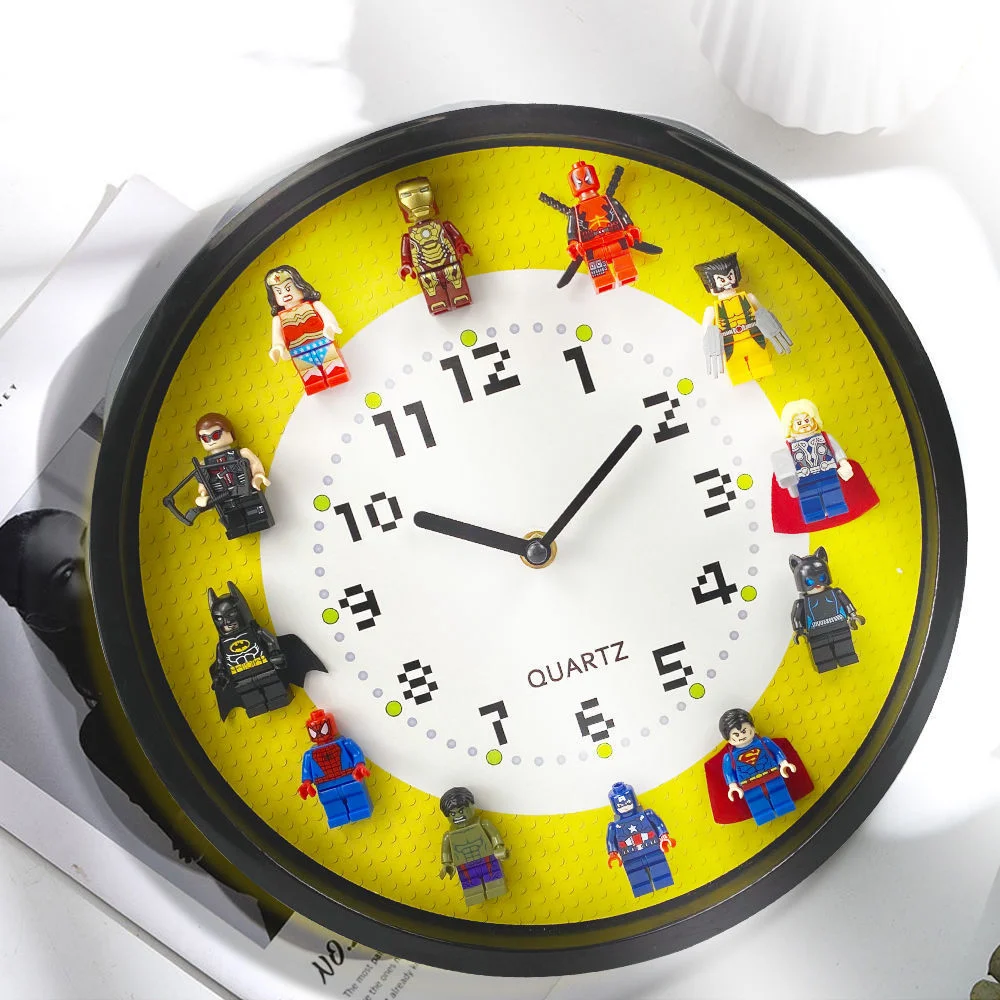 3D Superhero Block Wall Clock(🦸‍♂Father's Day- 50%OFF🎁)