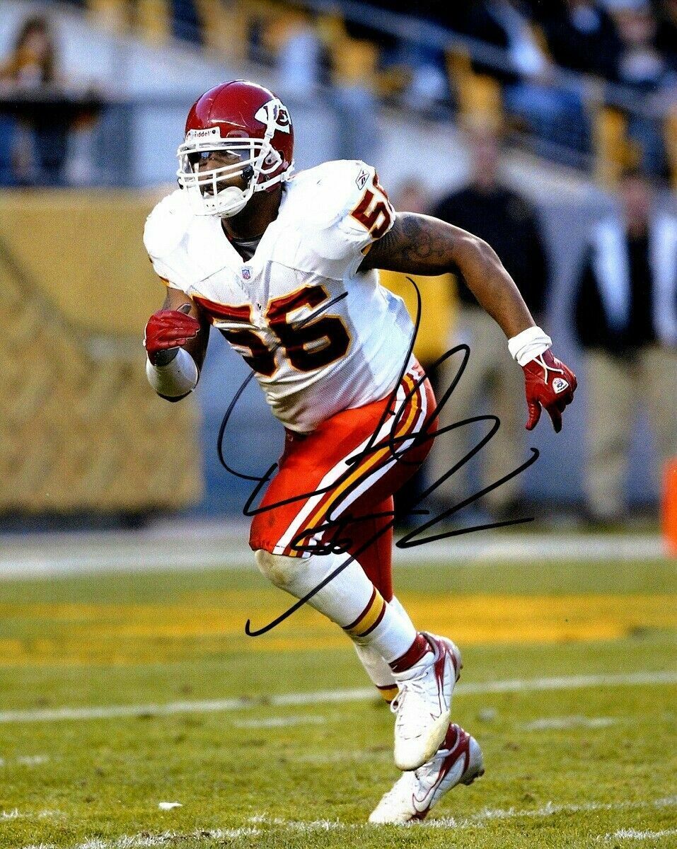 Derrick Johnson Autographed Signed 8x10 Photo Poster painting ( Chiefs ) REPRINT