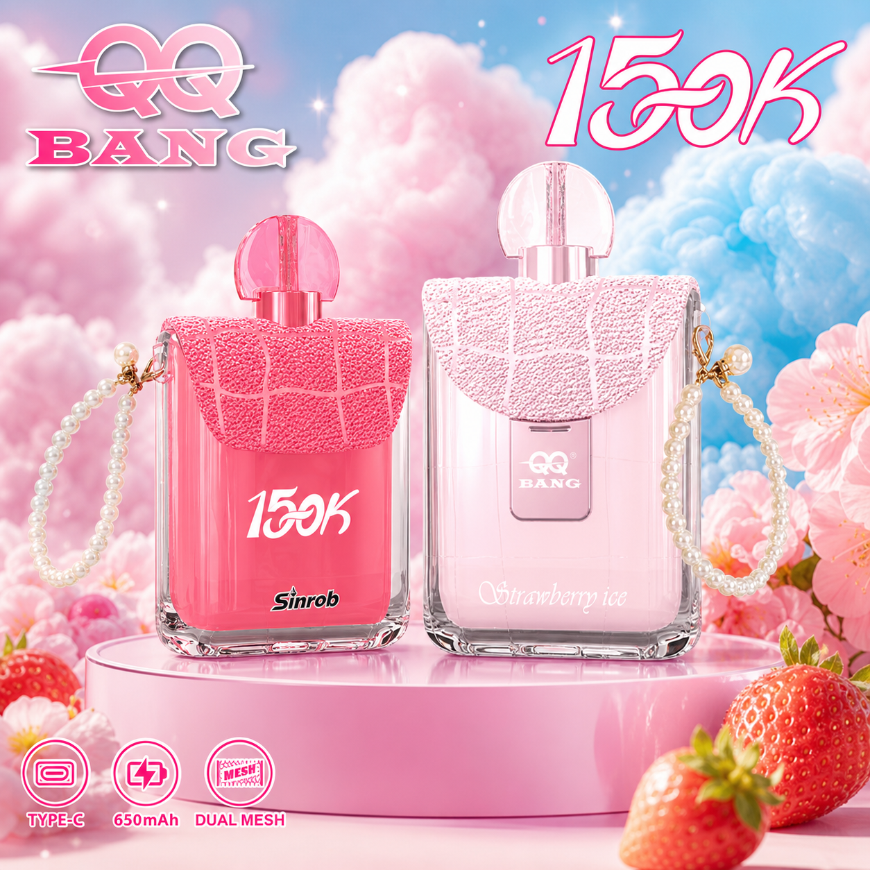 QQ Bang Perfume 150K &ndash; 150,000 Puffs Single Flavor mysite fumotvapeshop