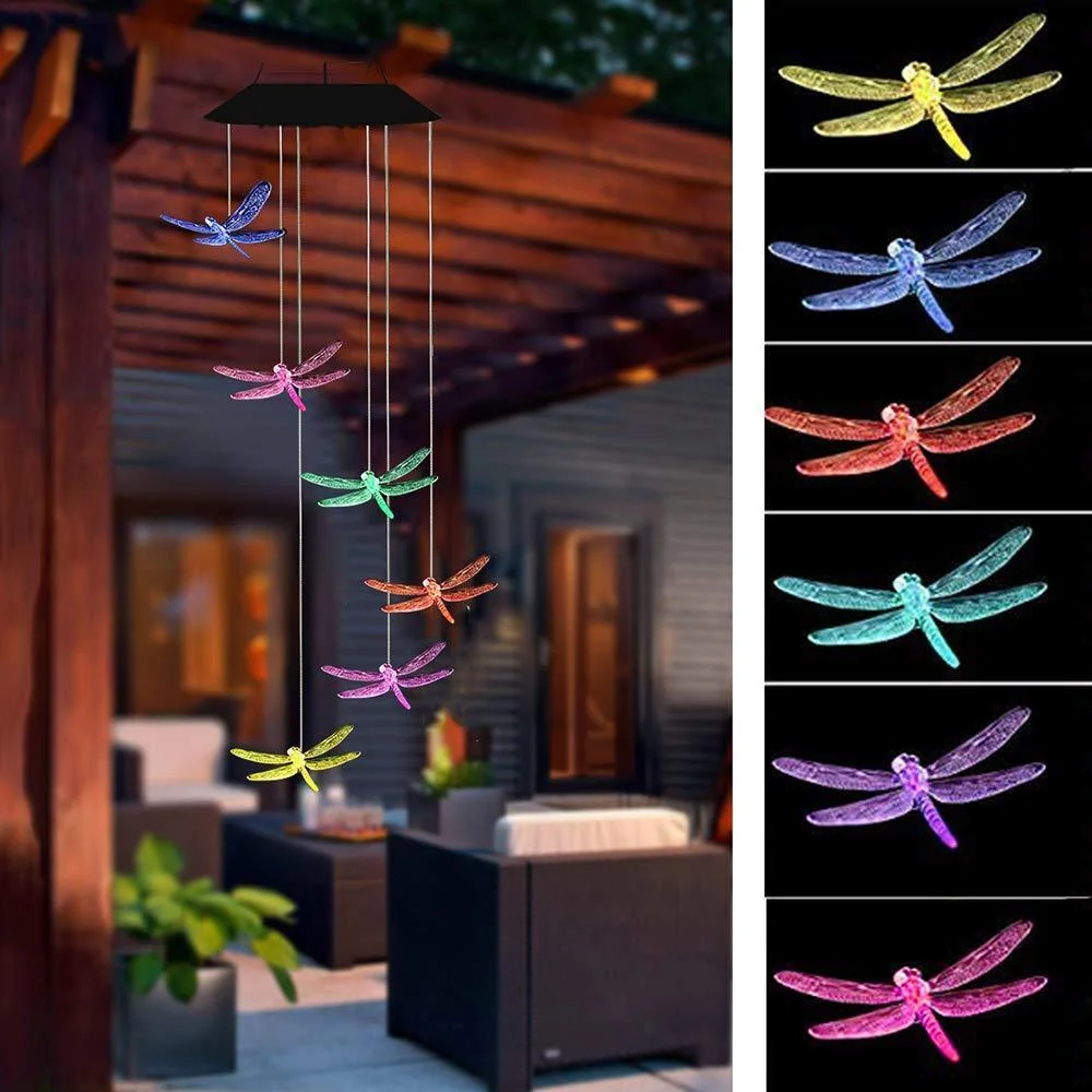 （Garden Upgrade）Solar-Powered Dragonfly Lights