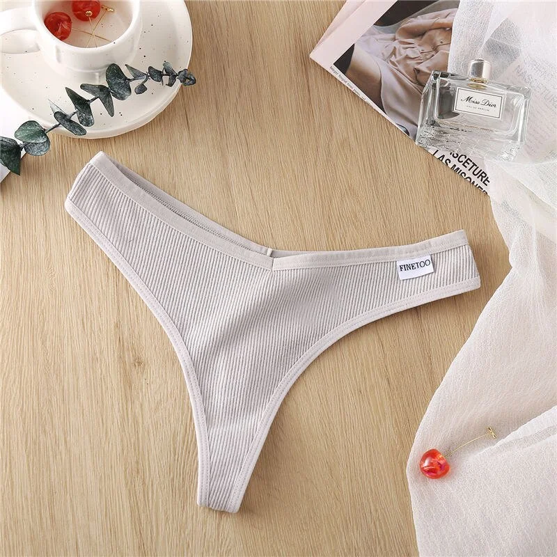 Sexy Panties Women G-string Cotton Feamle Underwear Panties Low Waist Thong Underpants 6 Solid Color Pantys Intimates Lingerie