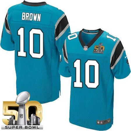 Panthers #10 Corey Brown Blue Alternate Super Bowl 50 Men's Stitched NFL Elite Jersey
