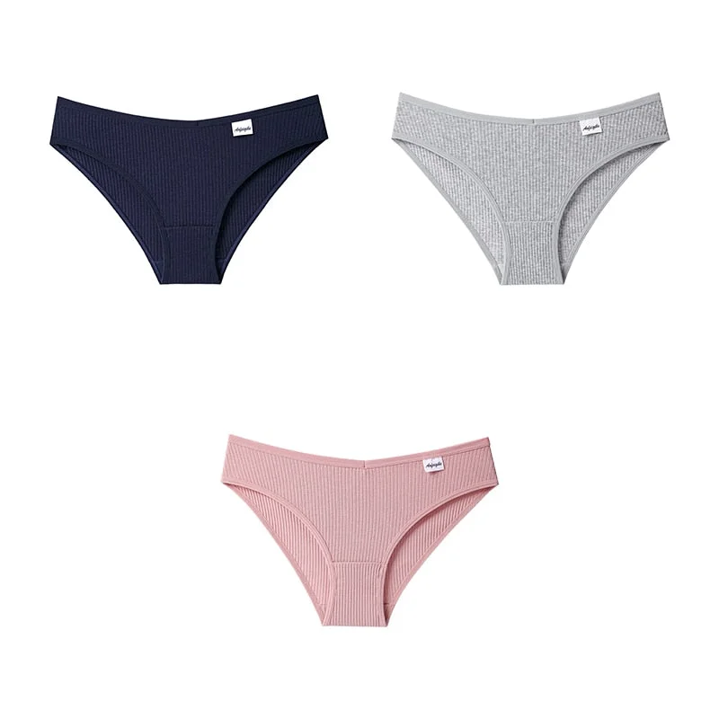 BANNIROU 3pcs Women Cotton Panties Underwear For Woman Lady Briefs Female Panties Lingerie Intimates Women's Underwear Cotton