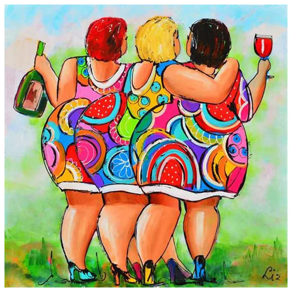 Diamond Painting - Full Round/Square Drill - Fat Woman(30*30 - 50*50cm)