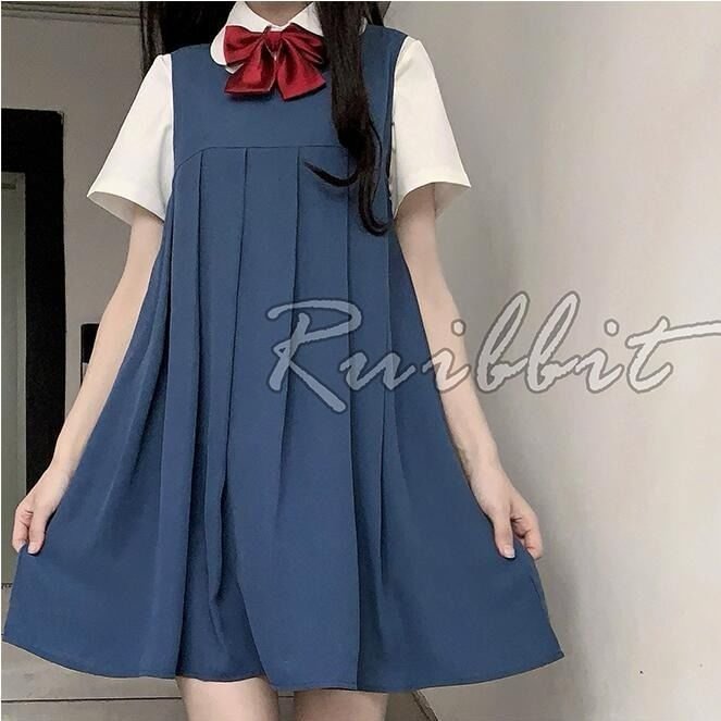 Sleeveless Dress Plus Size 5XL Women Solid Korean Preppy Style Harajuku Kawaii Sweet Ladies All-match Vintage Trendy Chic Daily