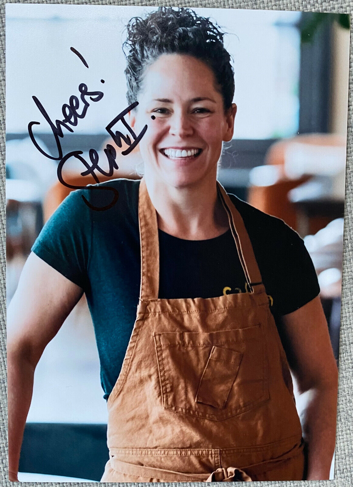 Chef Stephanie Izard Signed IP 5x7 Photo Poster painting Authentic, Girl and the Goat, Top Chef