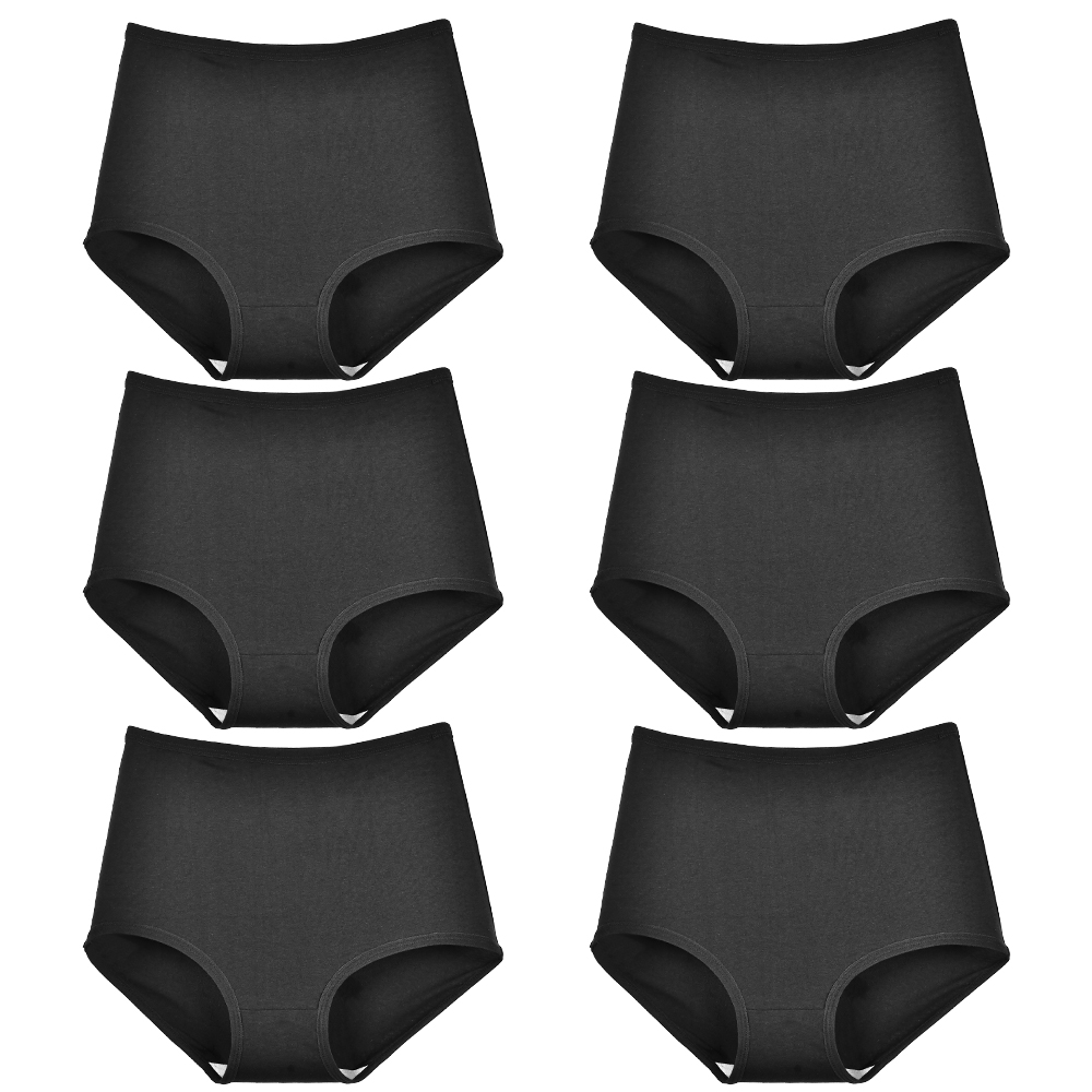 Wwshell 6Pcs Women Cotton High Waist Panties Breathable Briefs Plus Size Lingerie Seamless Ladies Panty Underpants Oversize Underwear