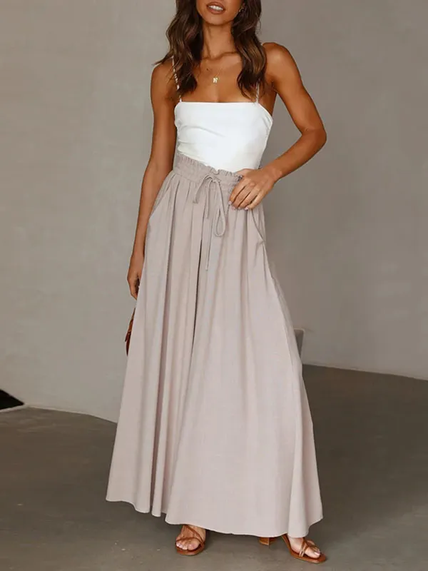 Drawstring High Waist Trousers main image 0