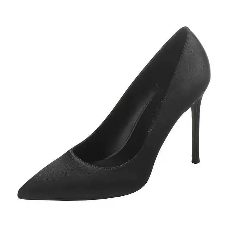 Breakj Breakj Women's Shoes 2025 New Spring And Autumn OL Professional Hanfu Fashion Single Shoes Children Pointed High Heels