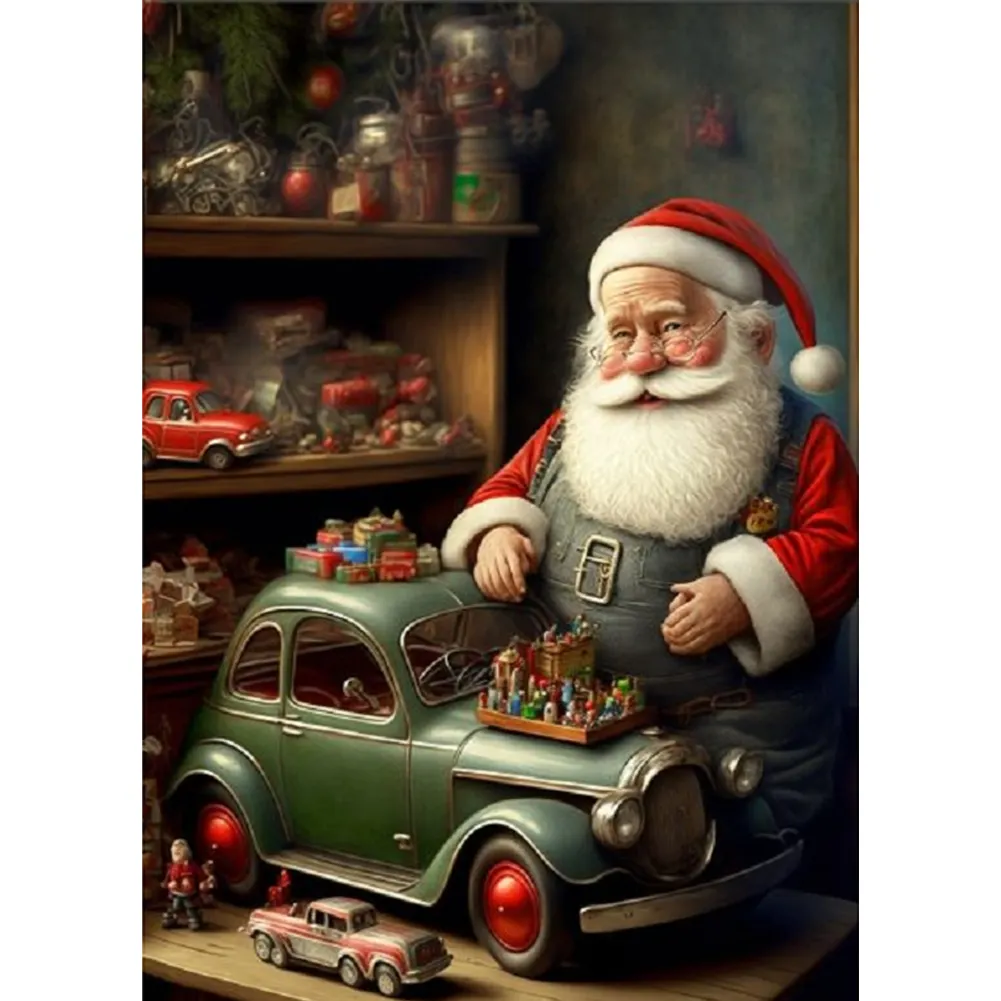 5D DIY Full Square Drill Diamond Painting Santa Kit Home Decor Art Craft 30x40cm