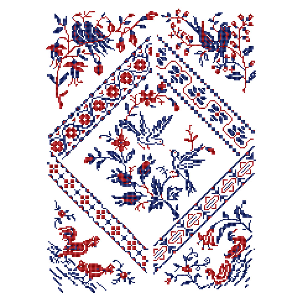 

Flower Totem - 11CT Stamped Cross Stitch - 46*60CM, 501 Original