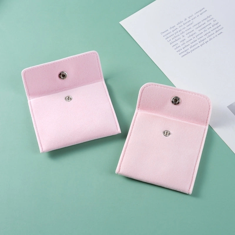 Minimalist Solid Color Flannel Jewelry Packaging Bags