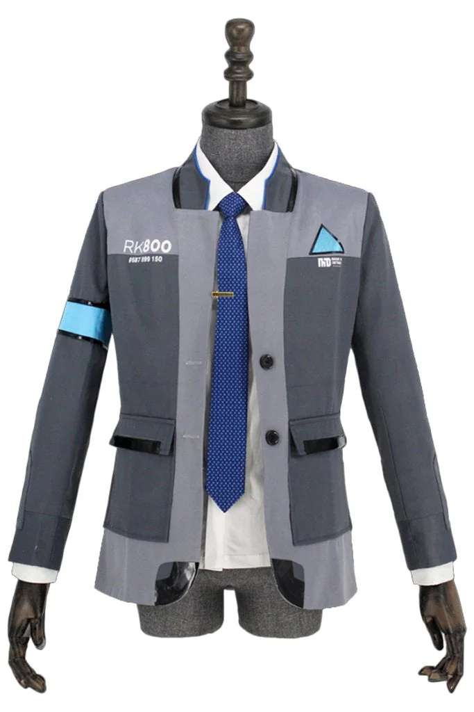 Detroit Become Human Connor Rk Agent Suit Uniform Tight Unifrom Cosplay Costume Halloween