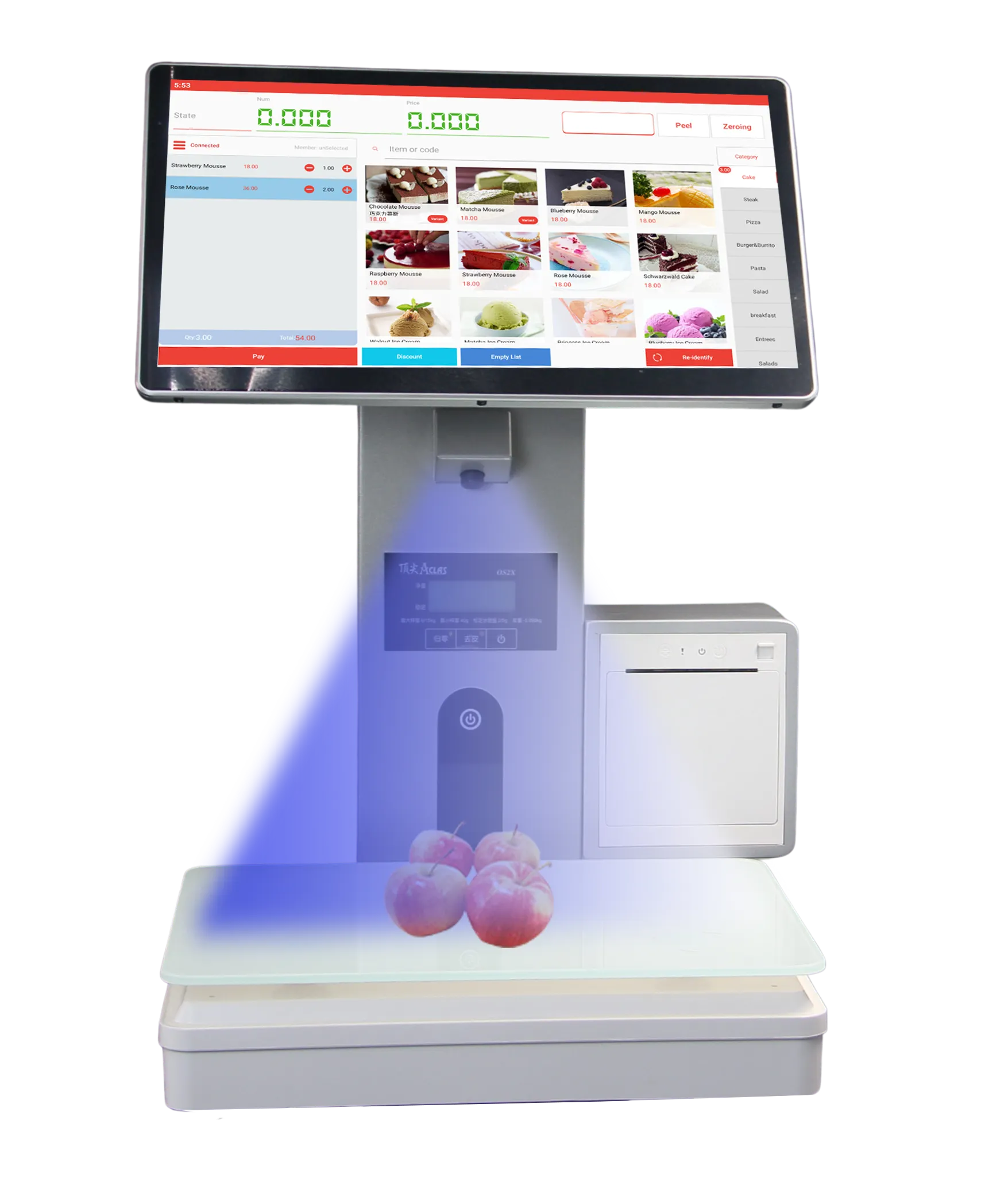 Pos Using Rfid Software RFID AI Touch Screen PC Scale with Barcode Printing RFID Supermarket ...