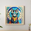 Diamond Painting -5D Full Round Drill Cute Fresco Style Cat